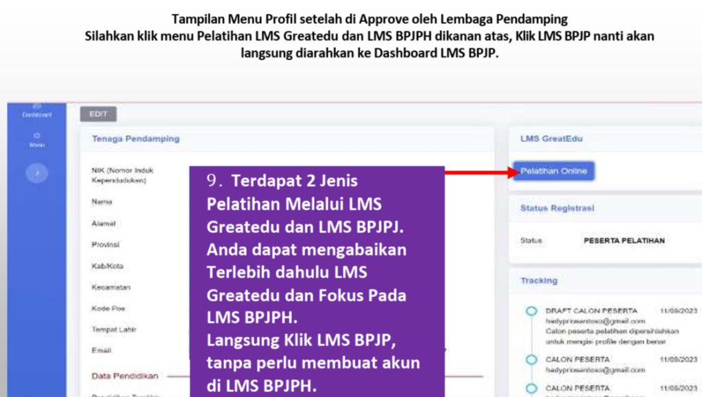 Panduan Pendaftaran Pelatihan P3H Yayasan Elang muda Tepi Barat Screenshot 812 1024x579