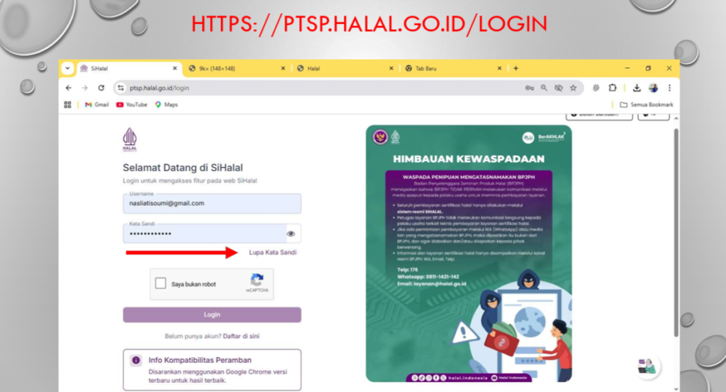 Panduan Pendaftaran Pelatihan P3H Yayasan Elang muda Tepi Barat Screenshot 819 1024x554